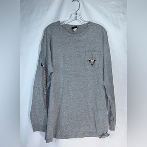 Men’s 2008 Grey Harley Davidson Long Sleeve Shirt Size XL